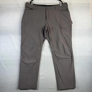 Truewerk T1 Werkpant Mens 42x30 Gray Softshell Stretch Relaxed Fit Cargo Work